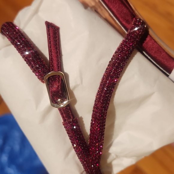 Red Stilletos Heels Sparkly Strap - Picture 5 of 7